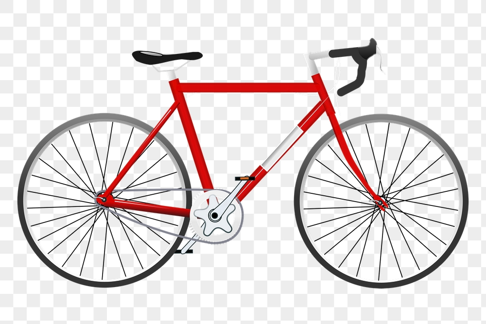 Red bicycle png sticker, vehicle | Free PNG - rawpixel