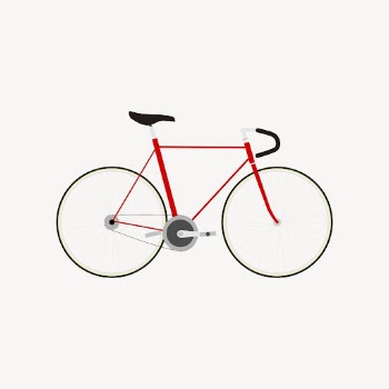 Red bicycle sticker, vehicle illustration | Free Vector - rawpixel