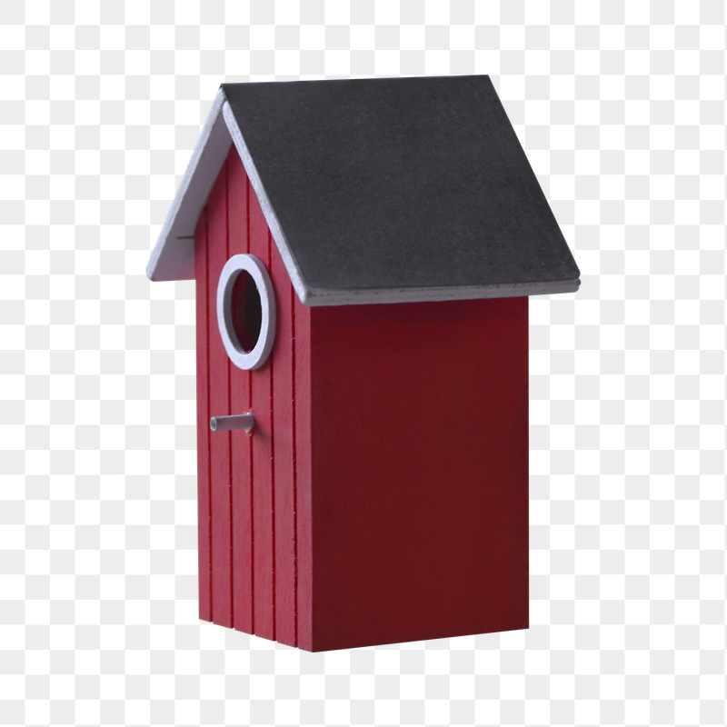 Red bird house png sticker, | Free PNG - rawpixel