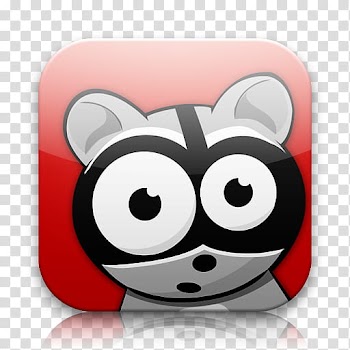 Red, black, and gray animal sticker transparent background PNG clipart