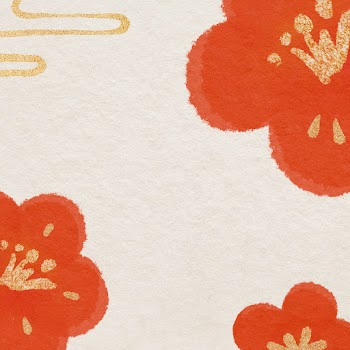 Red blossom background psd design space