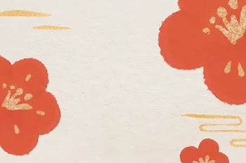 Red blossom background vector design space