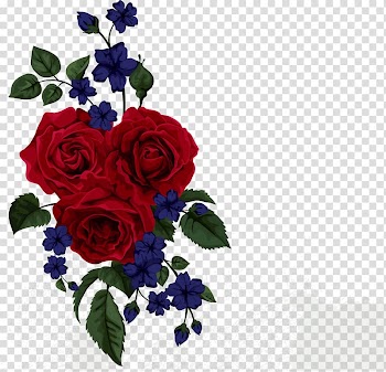 Red, blue, and green rose flowers illustration, Beach rose Flower, Bouquet of red roses decorated transparent background PNG clipart