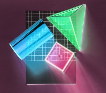Red, Blue, and Green Shape 3d Digital Wallpaper