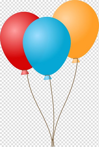 Red, blue, and orange balloons illustration, Balloon Birthday , Balloons 2 transparent background PNG clipart