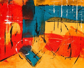 Red, Blue, and Yellow Abstract Painting