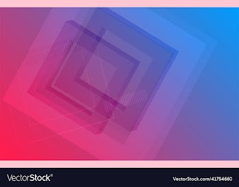 red blue gradient background with trendy shapes