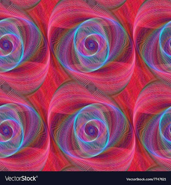 Red blue shiny fractal pattern background vector image