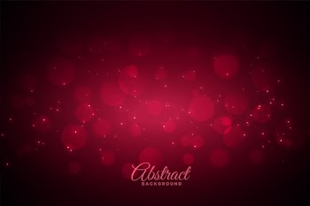 Red bokeh background with sparkles Free Vector