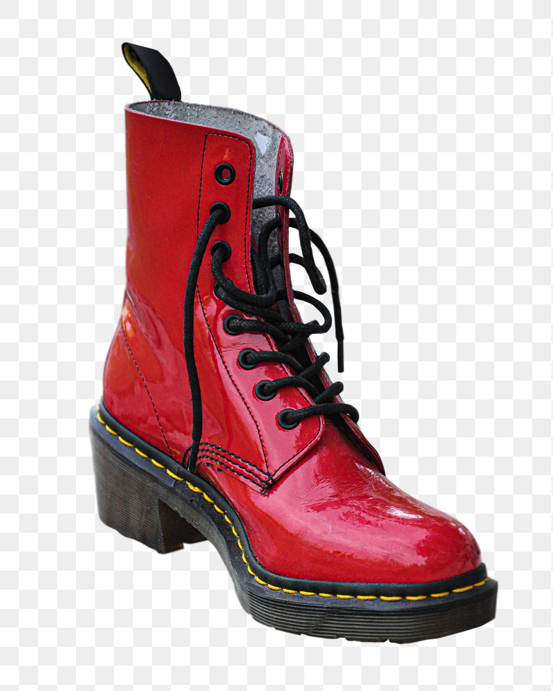 Red boot png sticker, transparent | Free PNG - rawpixel