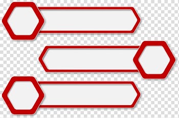 , Red border, three white dialogue boxes transparent background PNG clipart