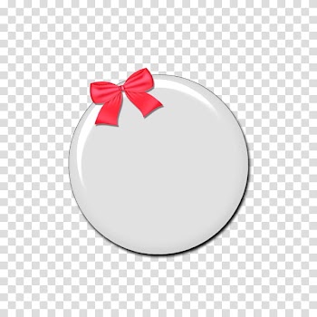 Red Bow Alphabet, white button with ribbon transparent background PNG clipart