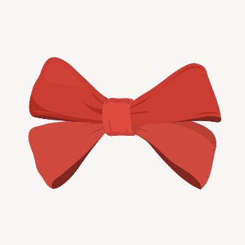 Red bow collage element, cute | Free Vector Illustration - rawpixel