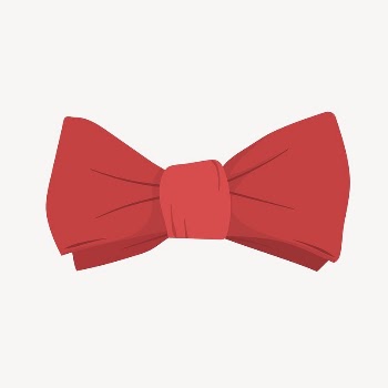 Red bow collage element, cute | Free Vector Illustration - rawpixel