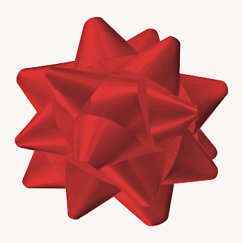 Red bow collage element psd | Free PSD - rawpixel