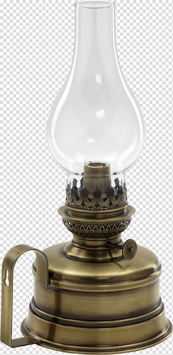 Red , brass-colored kerosene light transparent background PNG clipart