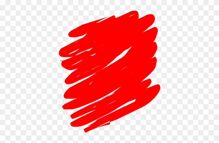 Red Brush Clip Art - Black Scribbles Transparent