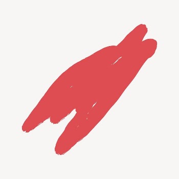 Red brush stroke collage element | Free Vector Illustration - rawpixel