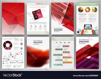 Red business backgrounds and abstract concept vector image