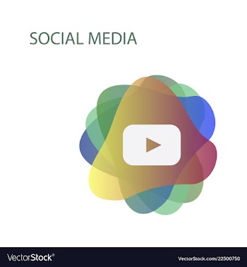 Red button video player social media youtube eps vector image