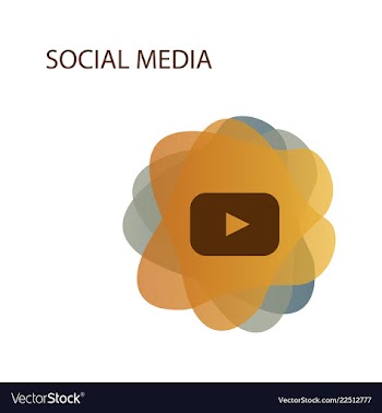 Red button video player social media youtube eps vector image