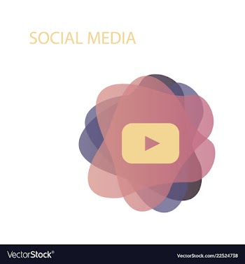 Red button video player social media youtube eps vector image