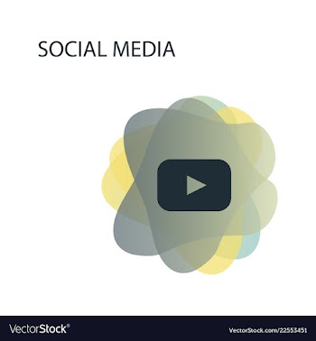 Red button video player social media youtube eps vector image