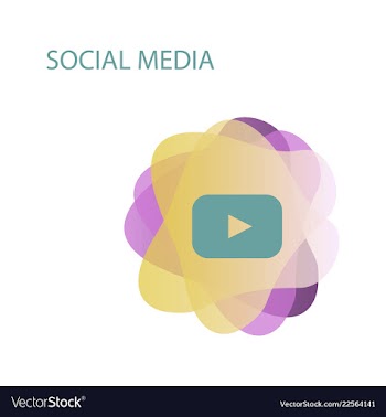 Red button video player social media youtube eps vector image