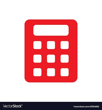 red calculator solid icon