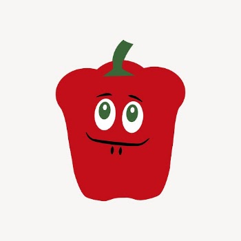 Red capsicum sticker, vegetable cartoon | Free PSD - rawpixel