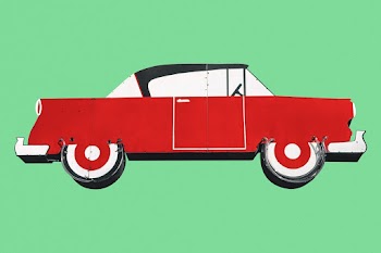 Red car sign, remixed from artworks by John… | Free stock illustration | High Resolution graphic