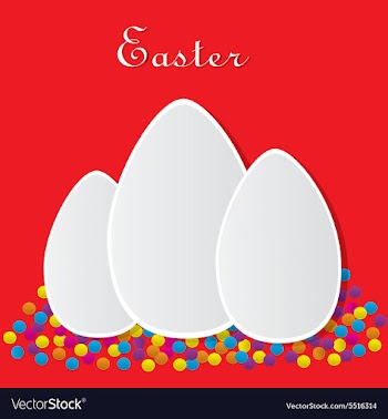 Red card for Easter vector image