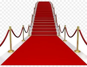 Red carpet - Red carpet ladder stairs 