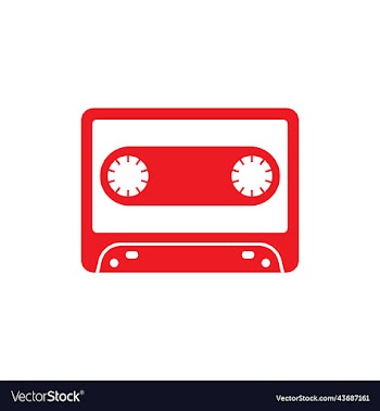 red cassette solid icon