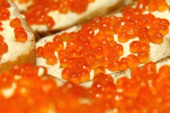 red caviare sandwich