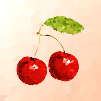 Red cherries crystallized style illustration | Free  illustration - 2347494
