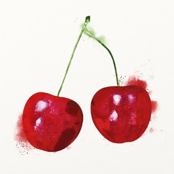 Red cherry clipart, watercolor fruit | Free Photo Illustration - rawpixel