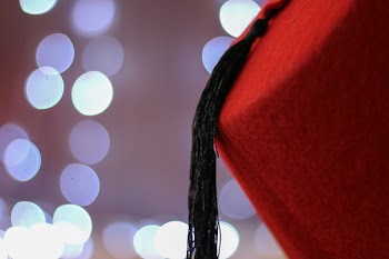 Red Chinese Cap With Black Tassel
