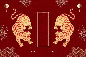 Red Chinese tiger background, 2022 | Free Photo - rawpixel