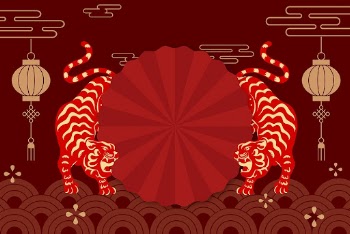 Red Chinese tiger background, 2022 | Free Photo - rawpixel