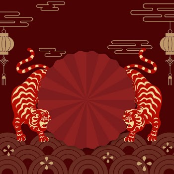 Red Chinese tiger background, 2022 | Free Vector - rawpixel