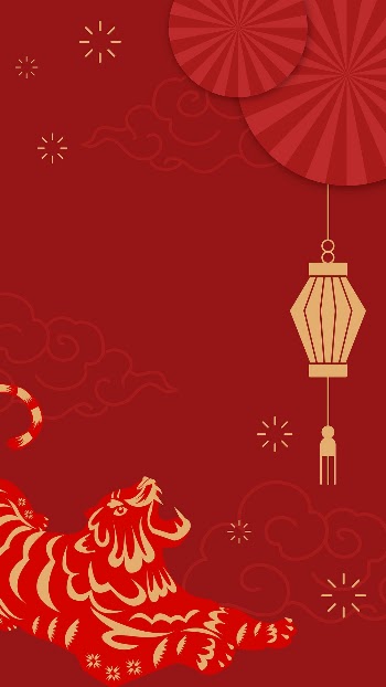 Red Chinese tiger iPhone wallpaper, | Free Photo - rawpixel