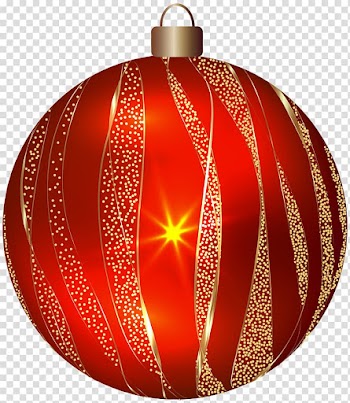 Red Christmas Bauble , Christmas ornament , Christmas Ball transparent background PNG clipart