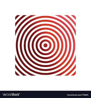 Red circle design background vector image