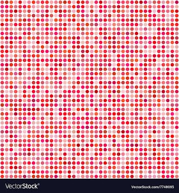 Red circle pixel mosaic background vector image