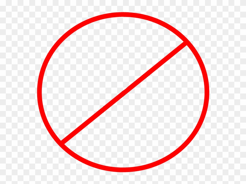 Red Circle With Line Through It Clipart - See Through No Symbol