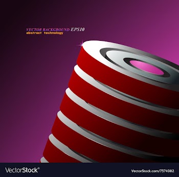 Red circular shaped vector image