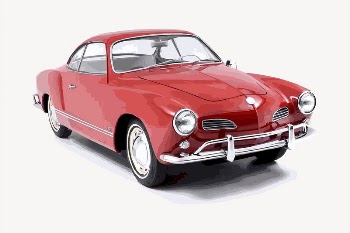 Red classic car clipart, vehicle | Free Vector - rawpixel