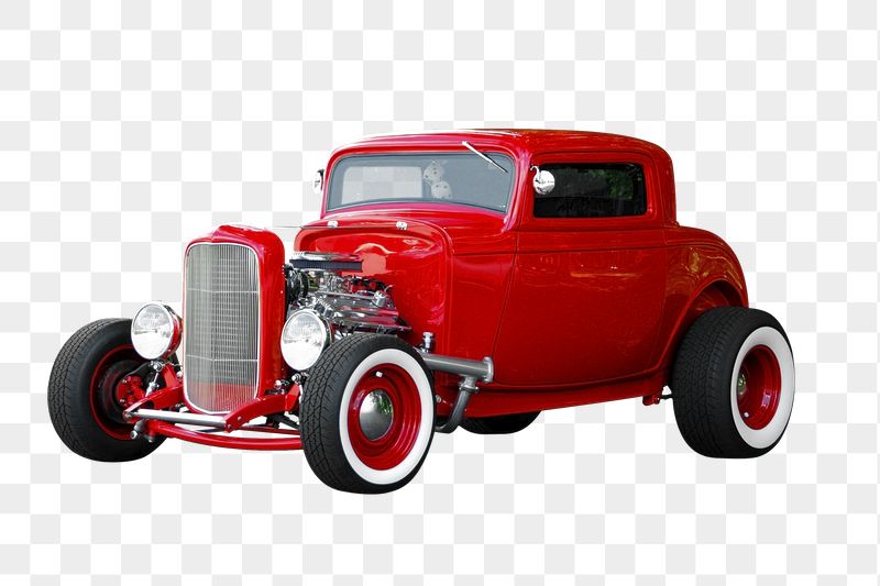 Red classic car png sticker, | Free PNG - rawpixel
