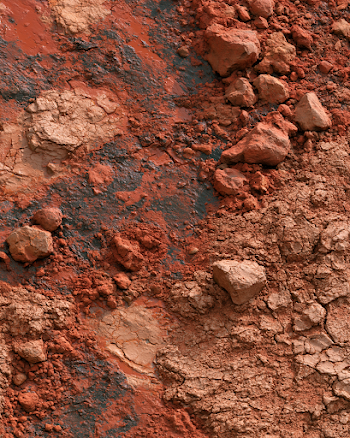 Red Clay Mud Textured Background